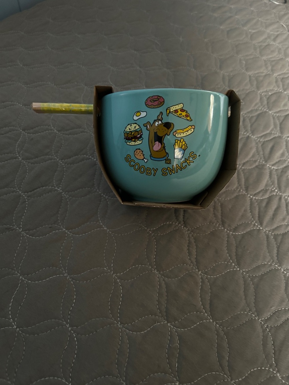 Scooby Snacks Blue Ceramic Snack Bowl